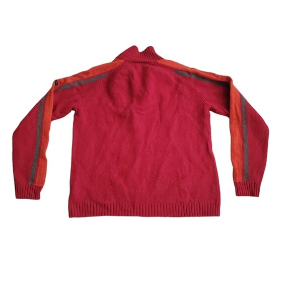 Merrell Mens red wool quarter zip sweater Size L - Picture 3 of 9